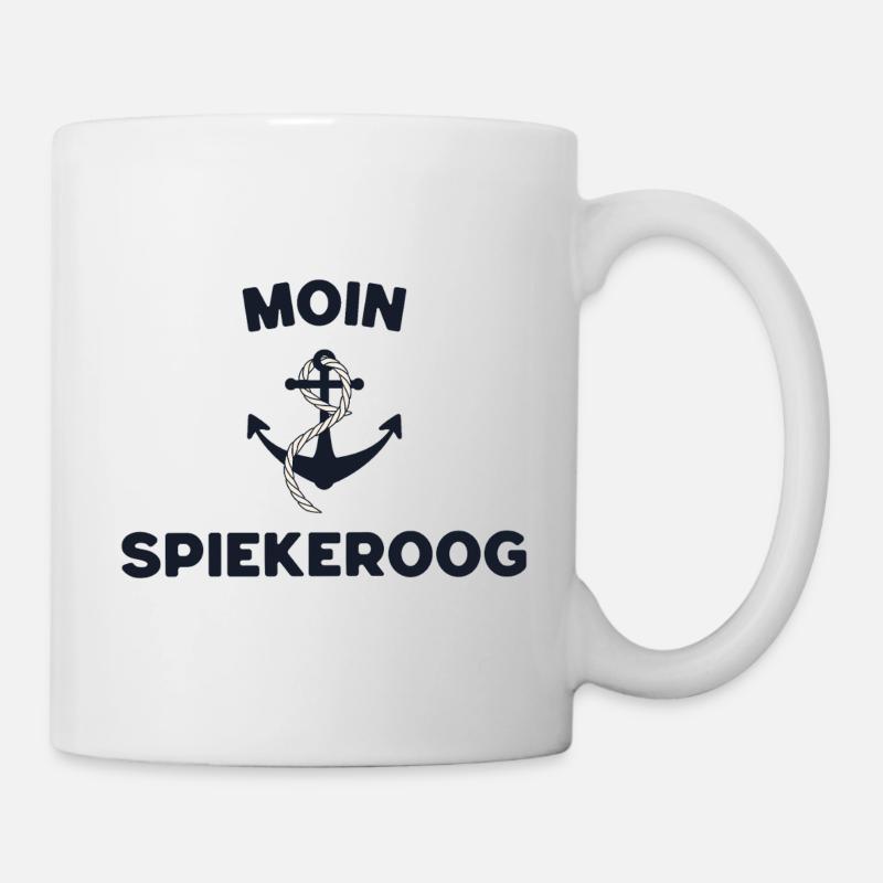 Moin Spiekeroog – Conception d’ancres maritimes - Mug blanc - blanc