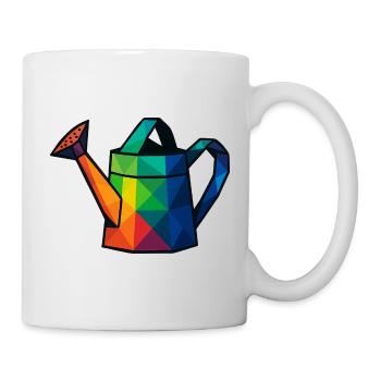 Low-Poly-Geometric Design Gießkanne - Tasse - Weiß - Rechts