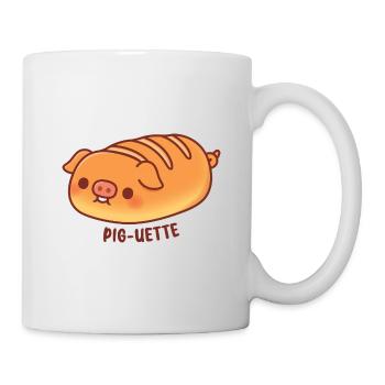 Cute Pig Baguette Bread Pig-uette Funny - Mug - white - Right
