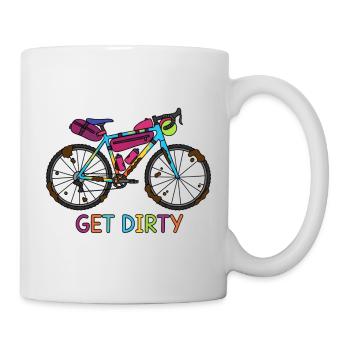 Illustration de gravel boueux et sale - Mug blanc - blanc - Droite