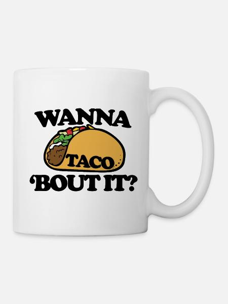 Taco Crest fette Illustration - Tasse - Weiß