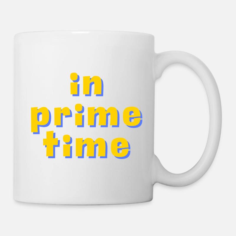 In Prime Time Retro 3D Typography - Mug - white