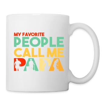 Meine Lieblingsleute nennen mich Papa Hausmeister - Tasse - Weiß - Rechts