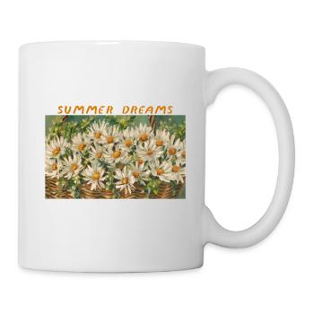 Summer Dreams – Daisy Basket Blumenkomposition - Tasse - Weiß - Rechts