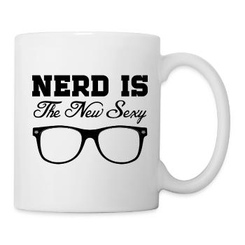 Nerd Is The New Sexy Funny Geek Glasses Art - Mug - white - Right