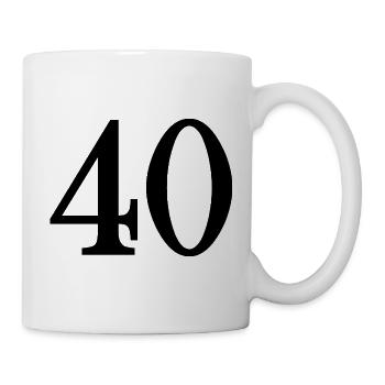 40. 40 ANNI. 40° ANNIVERSARIO. 40 ANNI. - Tazza - bianco - Destra