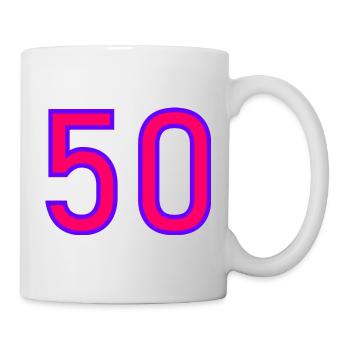 50. 50 YEARS. 50th ANNIVERSARY. 50 YEARS ANNIVERSARY. - Mug - white - Right