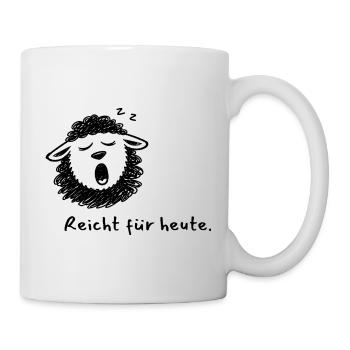 Reicht für heute - Schwarzes Schaf Humor Edition - Tasse - Weiß - Rechts