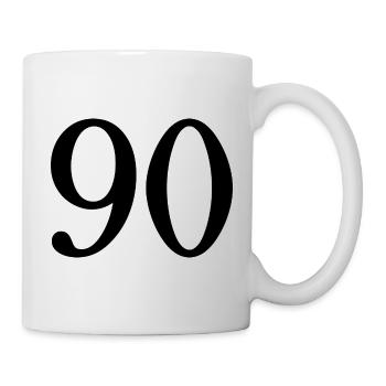 90. 90 ANS. 90e ANNIVERSAIRE. ANNIVERSAIRE 90 ANS. - Mug blanc - blanc - Droite