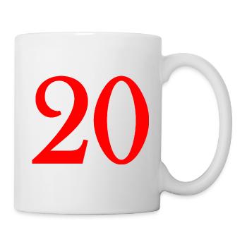20. 20th ANNIVERSARY. 20 YEARS ANNIVERSARY. 20 YEARS. - Mug - white - Right
