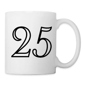 25. 25 YEARS. 25th ANNIVERSARY. 25 YEARS ANNIVERSARY. - Mug - white - Right