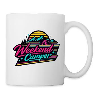 Weekend Camper Neon Retro - Tasse - Weiß - Rechts