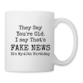 40th Birthday | 40 Years Old Birthday - Mug blanc - blanc - Droite