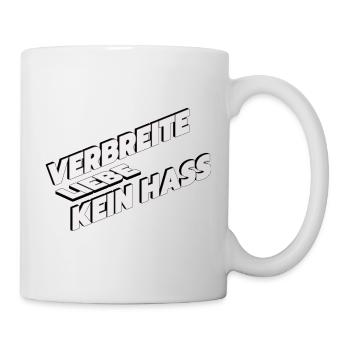 Verbreite Liebe kein Hass – Spread Love Not Hate S - Tasse - Weiß - Rechts