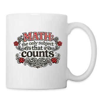 Math Counts : T-shirt de citation orné - Mug blanc - blanc - Droite