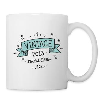 Édition Bannière d’anniversaire Vintage 2013 - Mug blanc - blanc - Droite