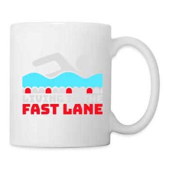 Life In The Fast Lane Float Funny Pool Saying - Mug - white - Right