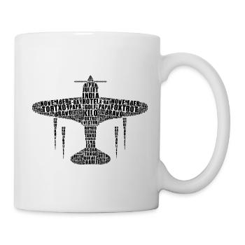 Phonetic Alphabet Pilot Shirt - Mug - white - Right