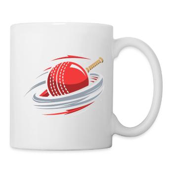 Balle de cricket tournante - Mug blanc - blanc - Droite