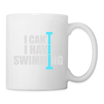 Je ne peux pas, j’ai une excuse de nageur drôle - Mug blanc - blanc - Droite
