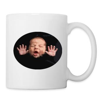 Silhouette du bébé Black Night - Mug blanc - blanc - Droite