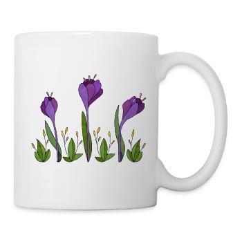 Blumen - Tasse - Weiß - Rechts