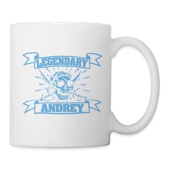 Andrey as a pirate head - Mug - white - Right
