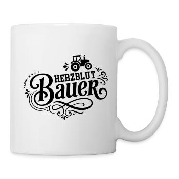 Herzblut Bauer Traktor - Tasse - Weiß - Rechts