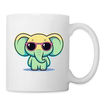 Pastel Elephant Pink Glasses - Mug - white - Right