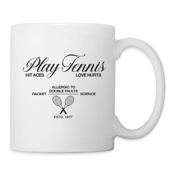 Play Tennis hit aces - Mug - white - Right