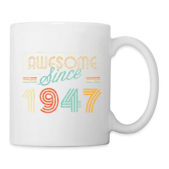 Großartig seit 1947 Retro - Tasse - Weiß - Rechts