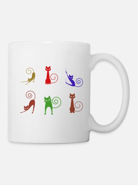 Katzen - Tasse - Weiß