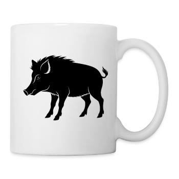 Wildschwein - Tasse - Weiß - Rechts