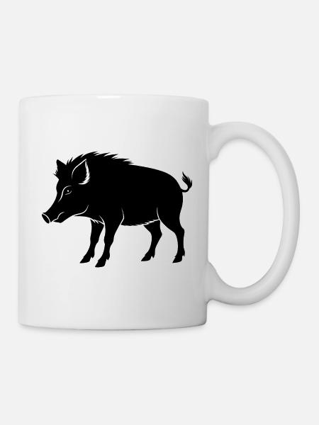 Wildschwein - Tasse - Weiß