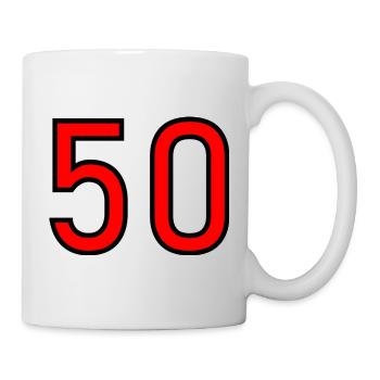 50. 50 ANS. 50e ANNIVERSAIRE. ANNIVERSAIRE 50 ANS. - Mug blanc - blanc - Droite
