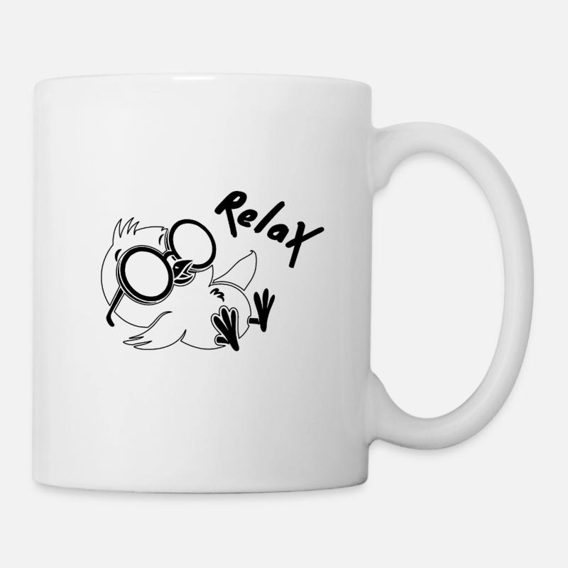 Chill Penguin Relax Funny Cute Cartoon Graphic Tee - Mug - white