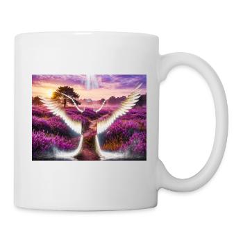 Flügel im Lavendeltal - Tasse - Weiß - Rechts