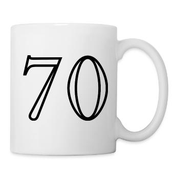 70. 70 ANS. 70e ANNIVERSAIRE. ANNIVERSAIRE 70 ANS. - Mug blanc - blanc - Droite