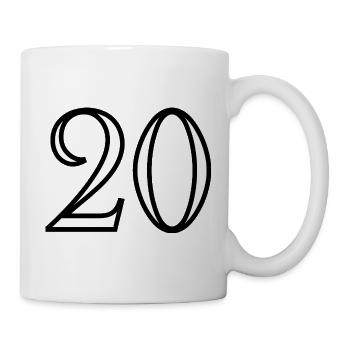 20. 20th ANNIVERSARY. 20 YEARS ANNIVERSARY. 20 YEARS. - Mug - white - Right