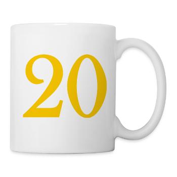 20. 20th ANNIVERSARY. 20 YEARS ANNIVERSARY. 20 YEARS. - Mug - white - Right