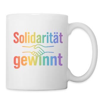 Solidarität Geschenk für Damen & Herren - Tasse - Weiß - Rechts