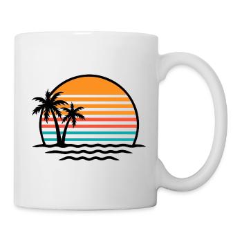 Sunset Retro Palm Trees - Mug - white - Right