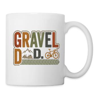 Gravel Bike Dad Fahrrad Papa Geschenk - Tasse - Weiß - Rechts