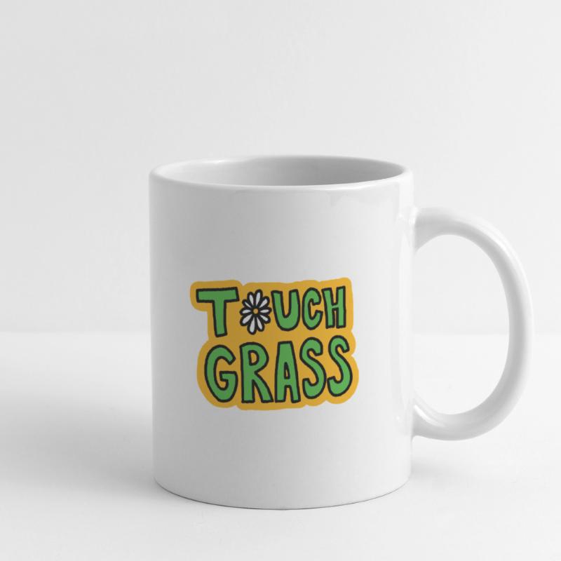 Retro "Touch Grass" Gänseblümchen Tasse