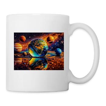 Earth in Space Mirror - Mug - white - Right