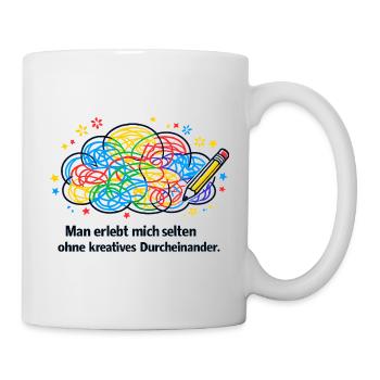 Kreatives Durcheinander Zeichnung - Tasse - Weiß - Rechts