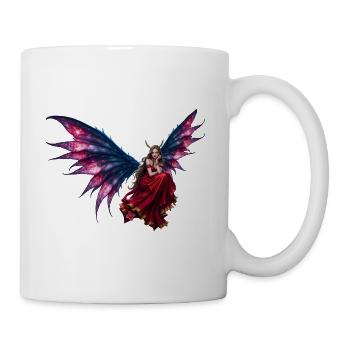 Rote Neon-Geflügelte Fee - Tasse - Weiß - Rechts