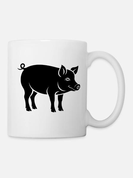 Schwein - Tasse - Weiß