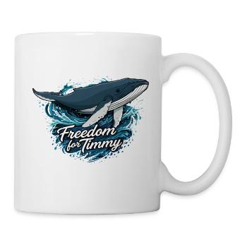 Freedom for Timmy – Whale and Waves - Mug - white - Right
