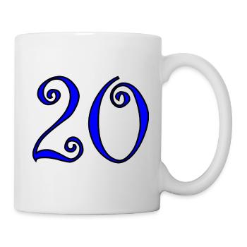 20. 20th ANNIVERSARY. 20 YEARS ANNIVERSARY. 20 YEARS. - Mug - white - Right